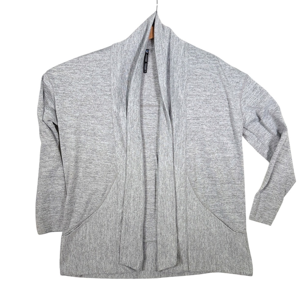 Kuhl Gray‎ Heathered Open Front Cardigan Wrap Sweater Style 4381 Size Large